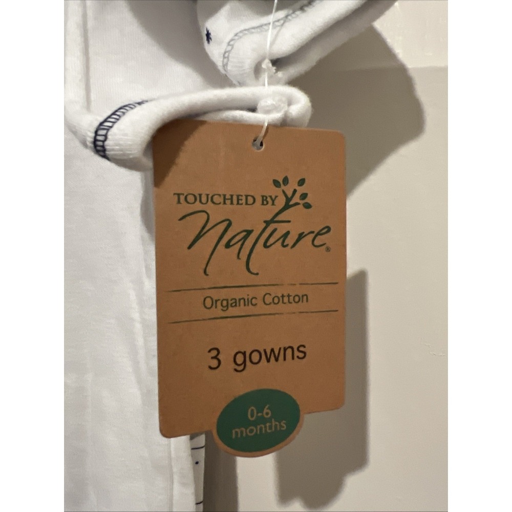 Touched by Nature Baby Sleep Gowns Set of 3 100 Percent Cotton New